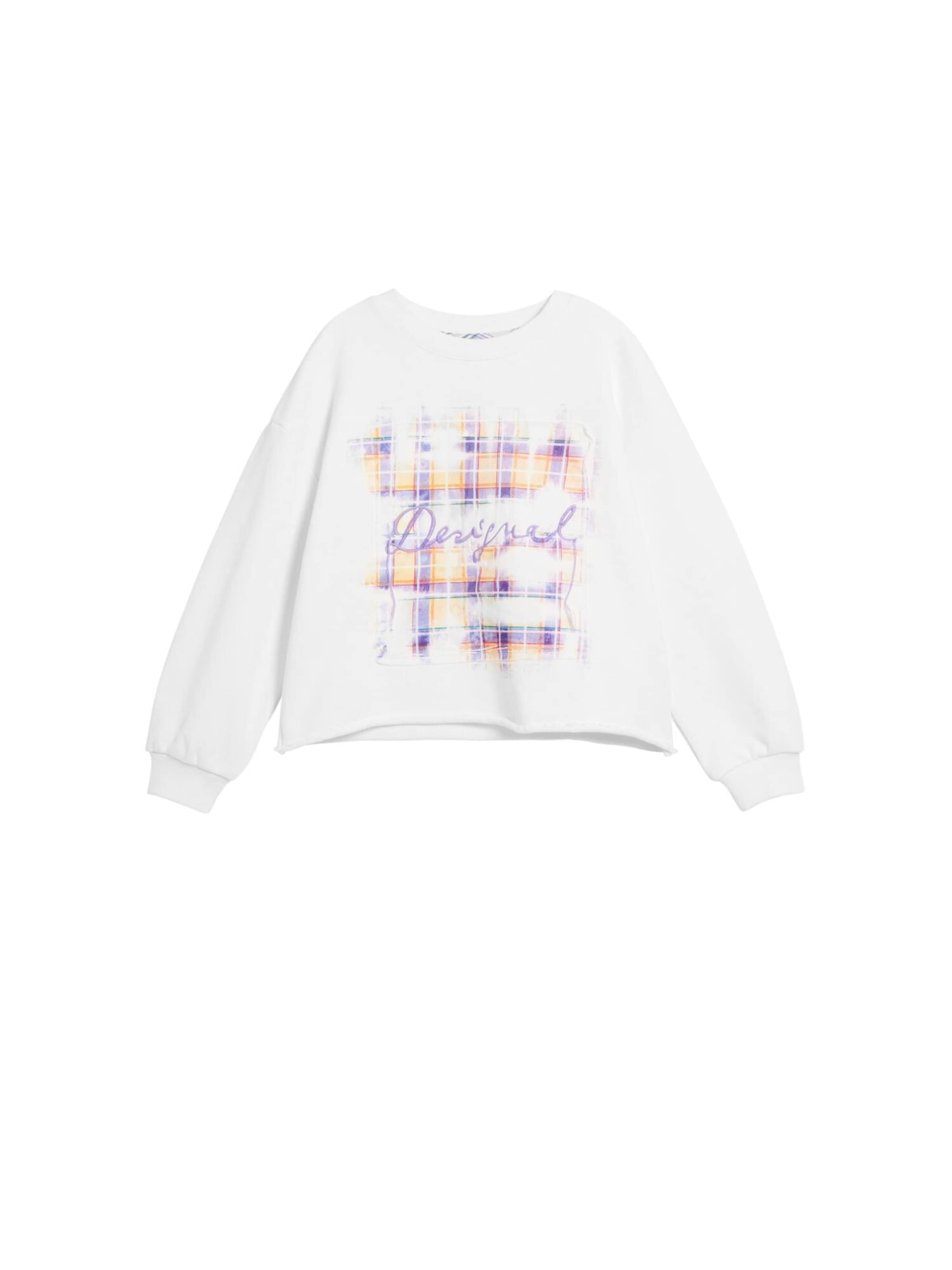 Desigual Μπλούζα φούτερ σε λευκό: μπροστά