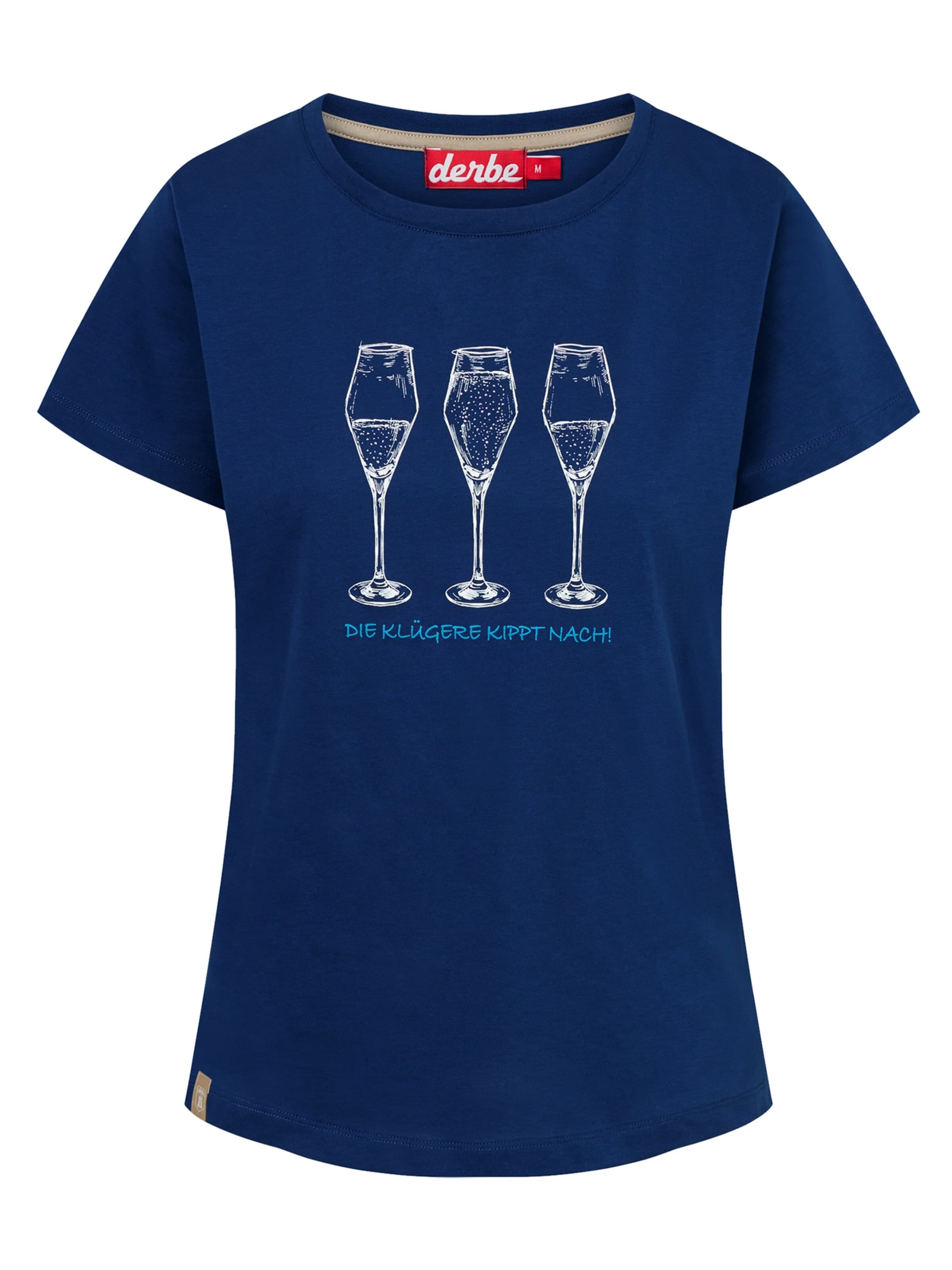Derbe Shirt 'Die Klügere' in Blue: front