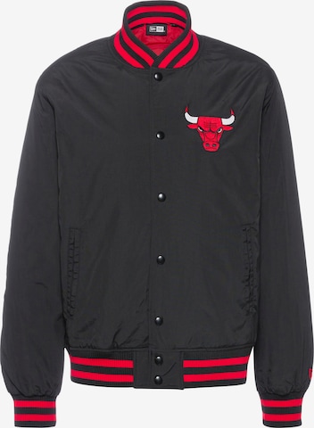 NEW ERA Jacke 'Chicago Bulls' in Schwarz: predná strana