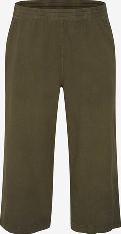 Pantalon 'Nana' KAFFE CURVE en vert : devant