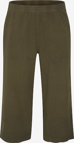 Loosefit Pantalon 'Nana' KAFFE CURVE en vert : devant