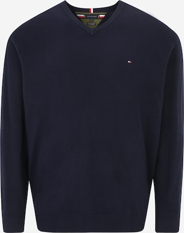 Tommy Hilfiger Big & Tall Trui in Blauw: voorkant