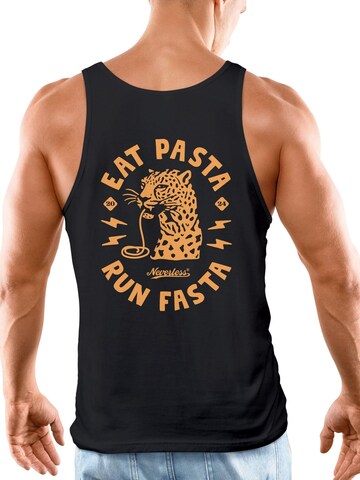 Neverless Shirt 'Eat pasta' in Black