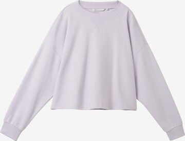 Sweat-shirt TOM TAILOR DENIM en violet : devant