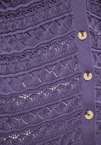 Gaya Knit Cardigan in Purple