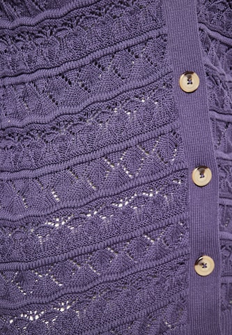 Gaya Knit Cardigan in Purple