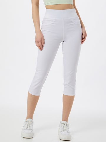 Freequent Skinny Pants in White: front