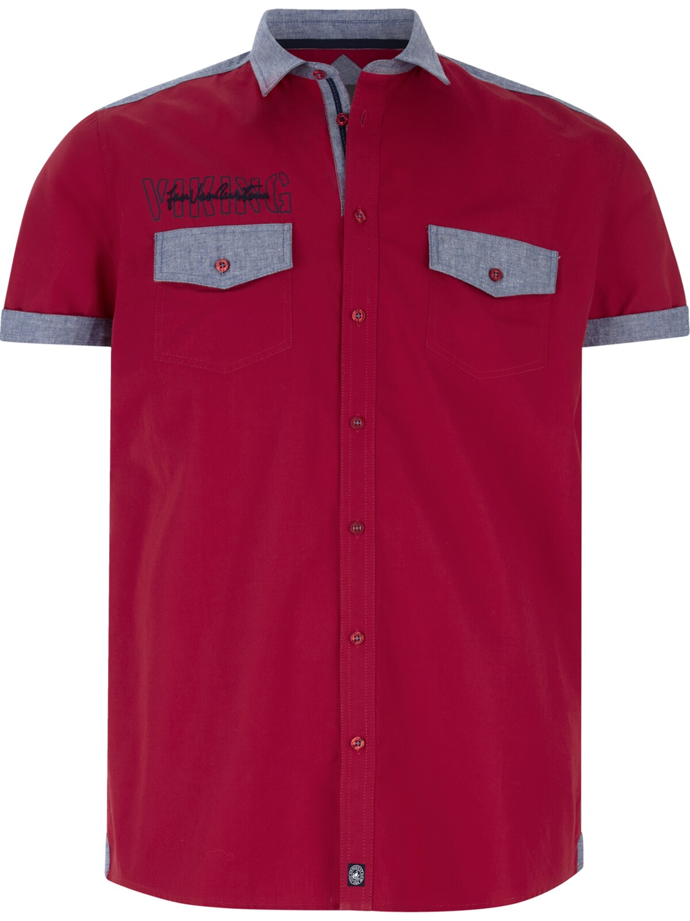 Jan Vanderstorm Comfort Fit Hemd 'Herkko' in Rot: Vorderseite