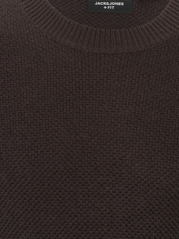 Jack & Jones Plus Sweater 'HUNT' in Brown