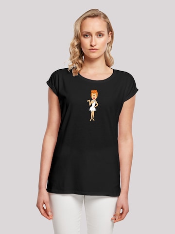 F4NT4STIC Shirt 'Die Familie Feuerstein Wilma Flintstone Classic Pose' in Black: front