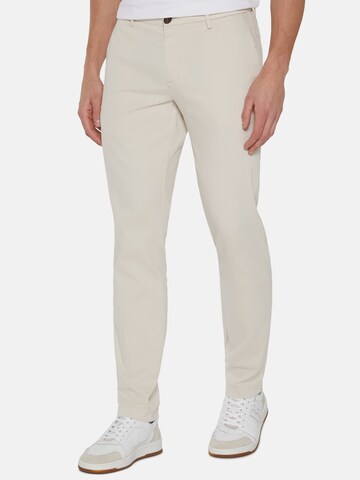 Coupe slim Pantalon Boggi Milano en beige : devant