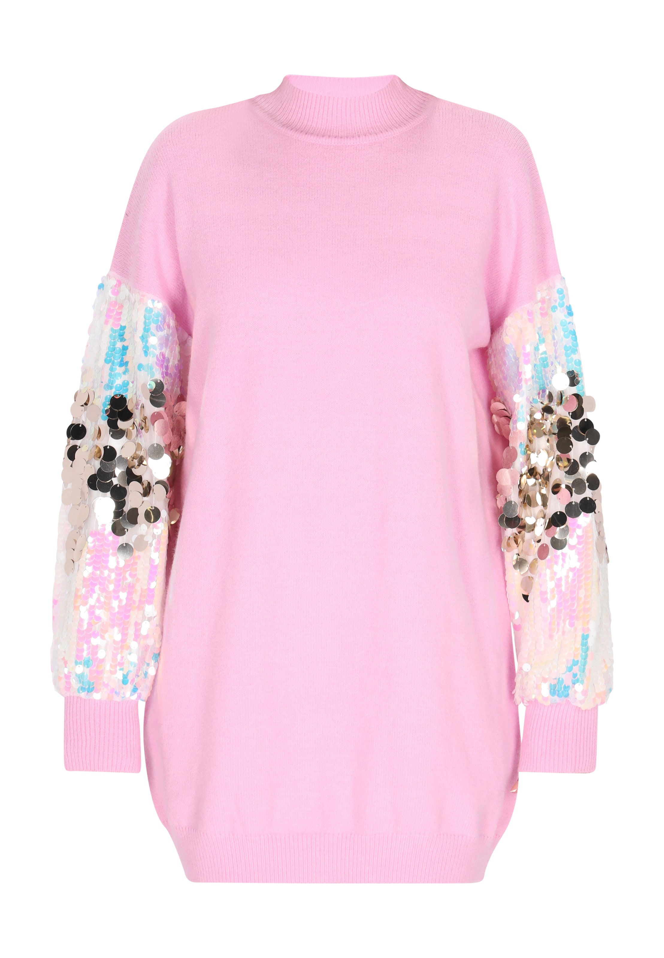 IZIA Sukienka z dzianiny w kolorze różowy: przód