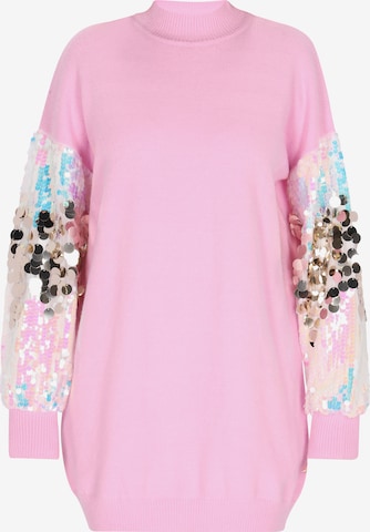 Abito in maglia di IZIA in rosa: frontale