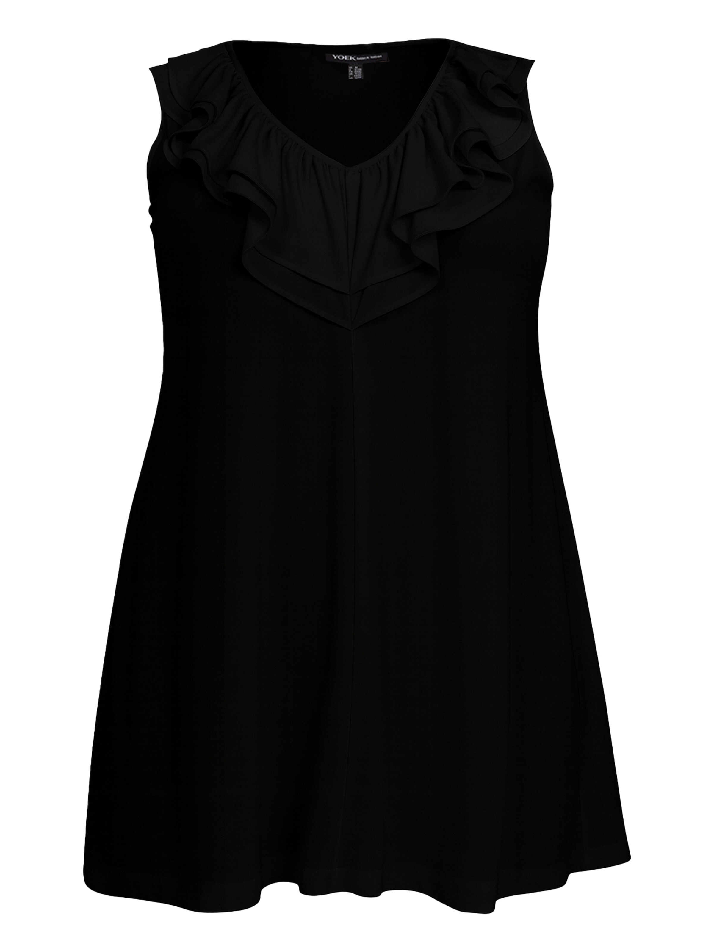 YOEK Top in Zwart: voorkant