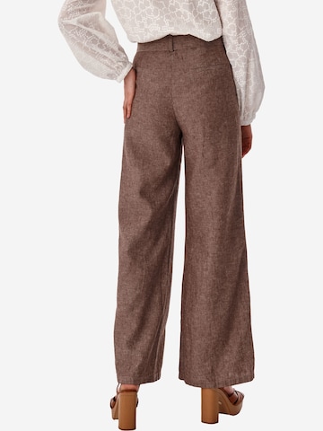 Wide Leg Pantalon 'OLENA' TATUUM en marron