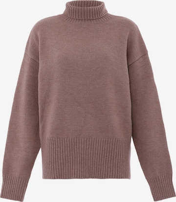 Pull-over aleva en beige : devant