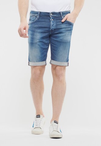 Le Temps Des Cerises Regular Shorts JOGG IF mit modischer Waschung in Blau: predná strana