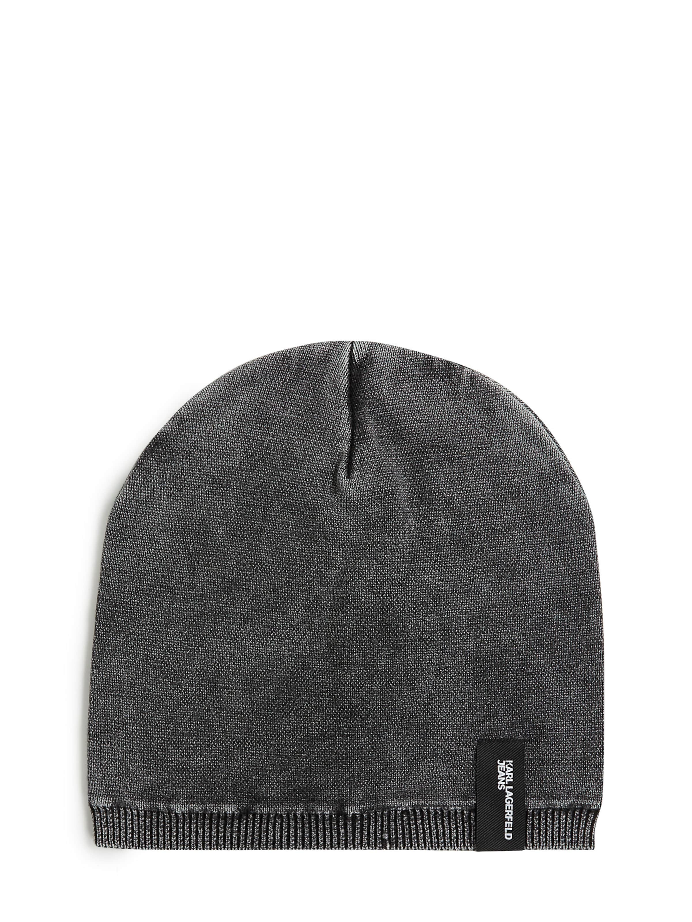 Căciulă de la KARL LAGERFELD JEANS pe negru: față