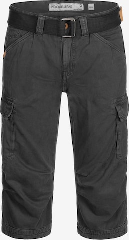 INDICODE JEANS Regular Cargo Pants 'Nicolas' in Black: front