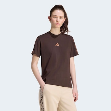 ADIDAS SPORTSWEAR - Camisa funcionais em castanho: frente