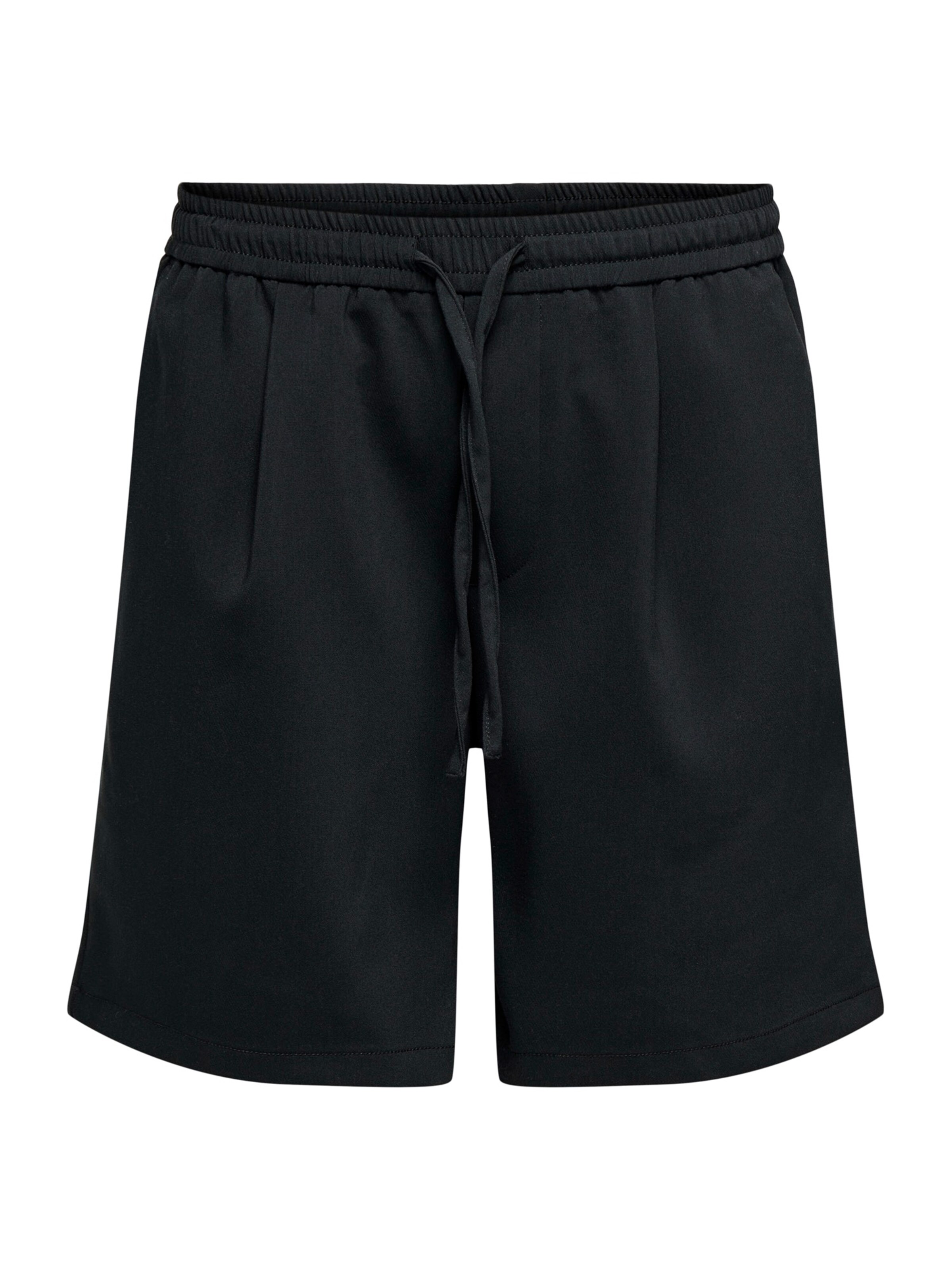 Only & Sons - Loosefit Pantalón plisado 'ONSWill' en negro: frente