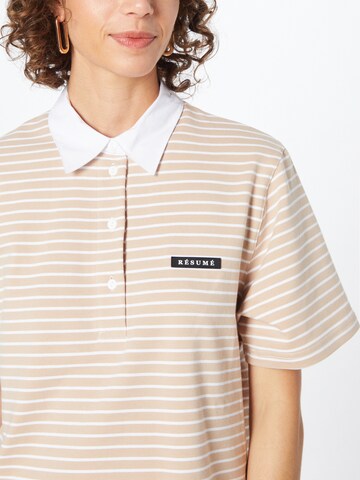 Résumé Poloshirt 'Lisbet' in Beige