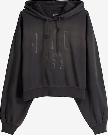 Bershka Sweatshirt in Grijs: voorkant