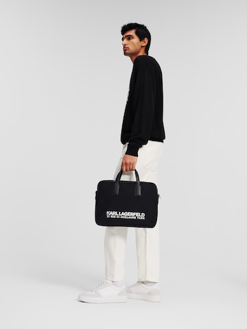 Karl Lagerfeld - Bolsa para portátil en negro: frente