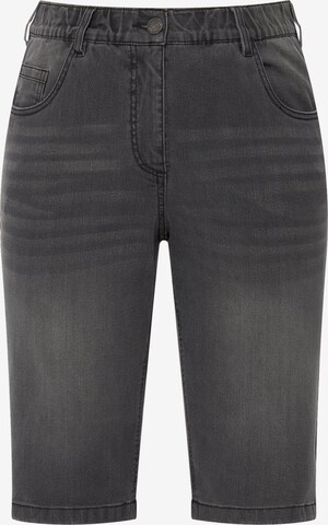 Ulla Popken Slimfit Jeans in Grijs: voorkant