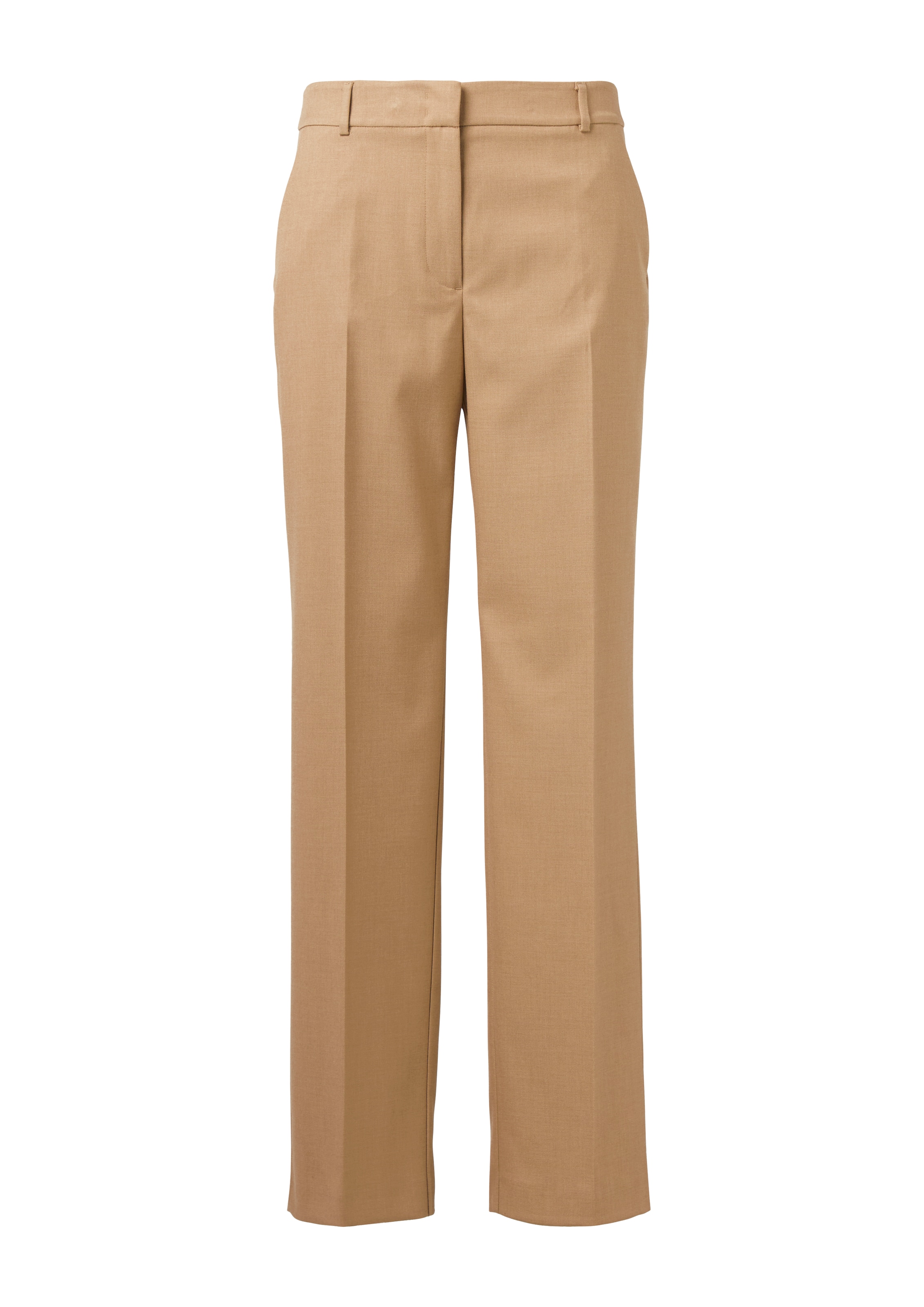 COMMA Regular Bügelfaltenhose in Beige: Vorderseite