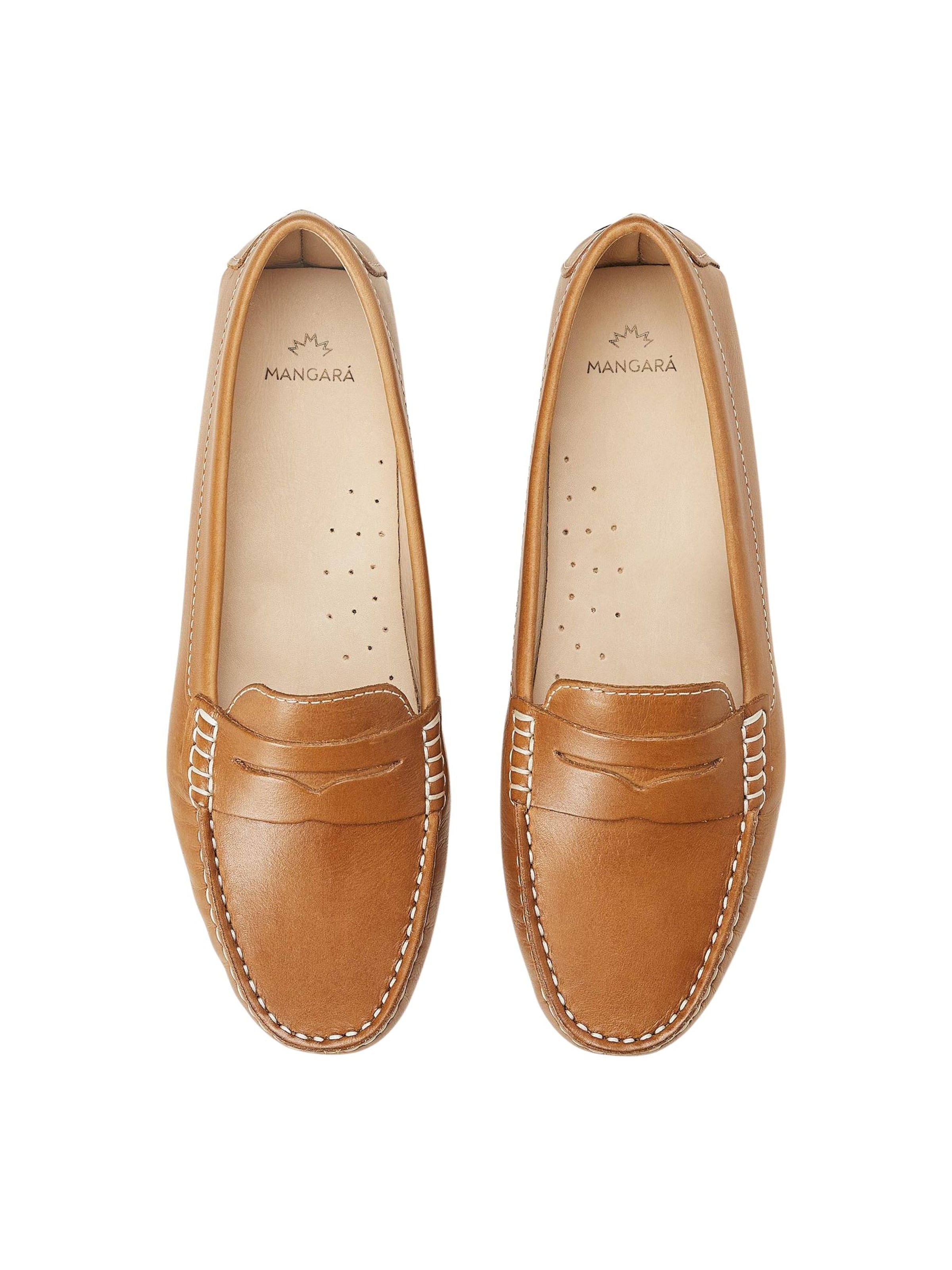 Mangara Atelier Mocassins 'Mocassin Anginco Conducteur Penny — Cognac' in Bruin