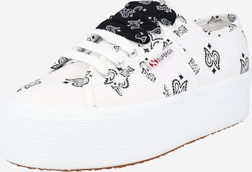 Sneaker low de la SUPERGA pe alb: față