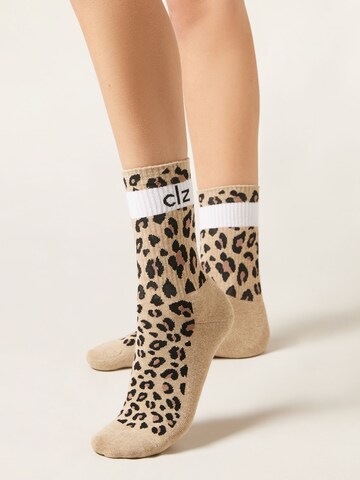 CALZEDONIA Socks in Brown: front