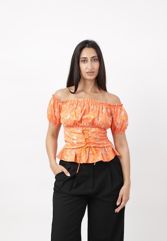 Camicia da donna di Elara in arancione