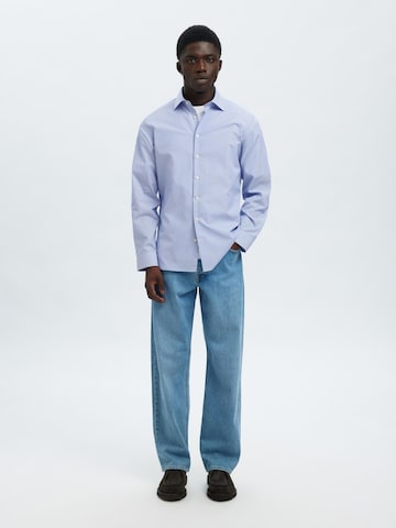 SELECTED HOMME Comfort fit Overhemd in Blauw