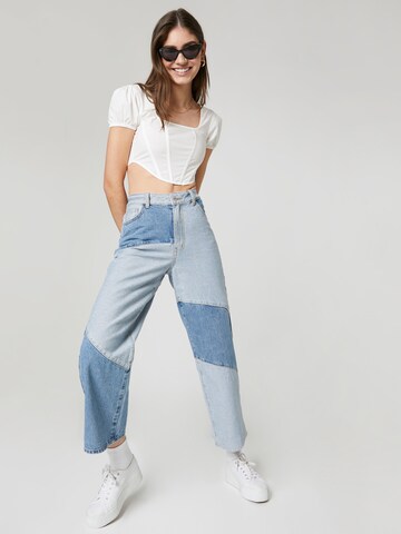 florence by mills exclusive for ABOUT YOU Wide leg Jeans 'Puddle Jump' in Blue