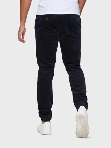 Threadbare Tapered Hose 'Roy Cord 8W' in Blau