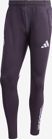Coupe slim Pantalon de sport 'Manchester United Tiro 25 Competition' ADIDAS PERFORMANCE en violet : devant
