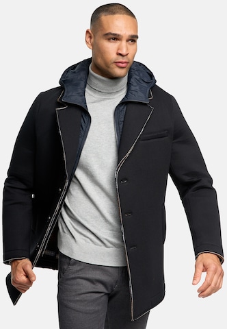 INDICODE JEANS Between-Seasons Coat ' Apostolos ' in Black