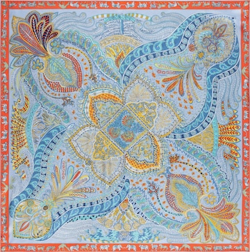 Foulard ' VIBRANT PAISLEY ' di Roeckl in blu: frontale
