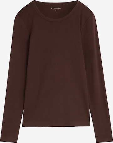 T-shirt TOM TAILOR en marron : devant