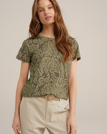 T-shirt WE Fashion en vert : devant