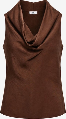 I AM Top 'Top Collo Morbido crinkle 25422V78' in Brown: front