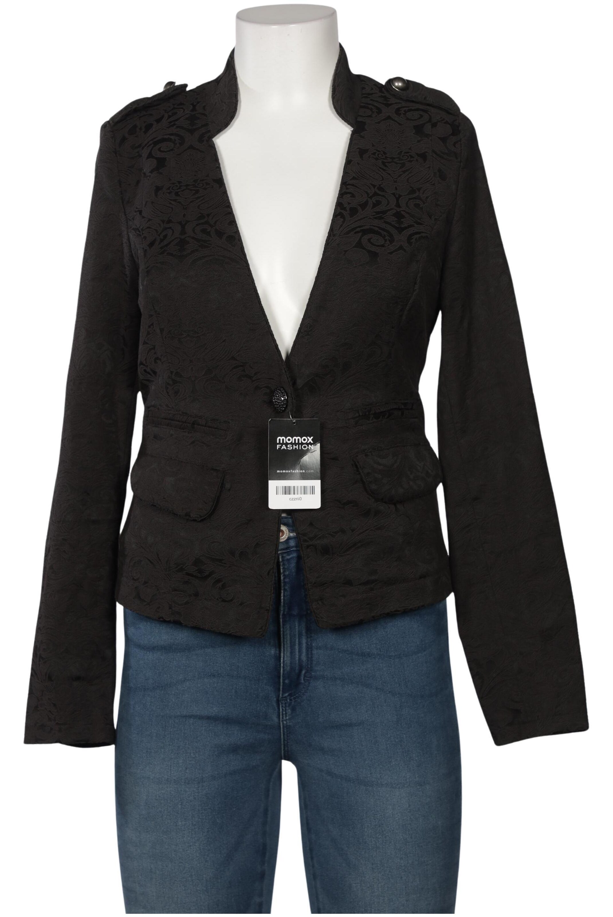 Cream Blazer M in Schwarz: Vorderseite