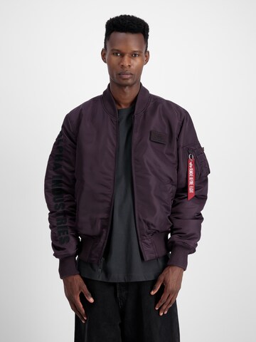 ALPHA INDUSTRIES Tussenjas 'MA-1 D-Tec SE' in Lila: voorkant