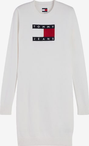 Rochie tricotat de la Tommy Jeans pe alb: față
