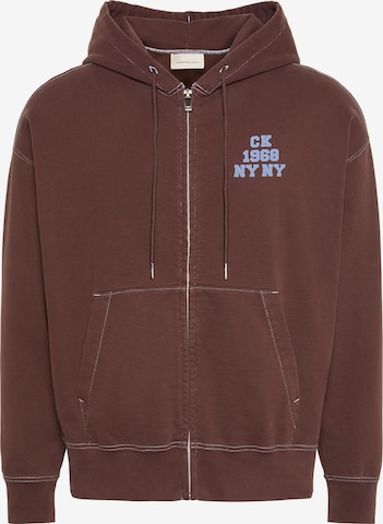 Calvin Klein Jeans Sweatshirt in Braun: Vorderseite