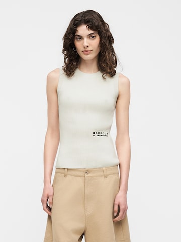 Barbour International Sweater in White: front