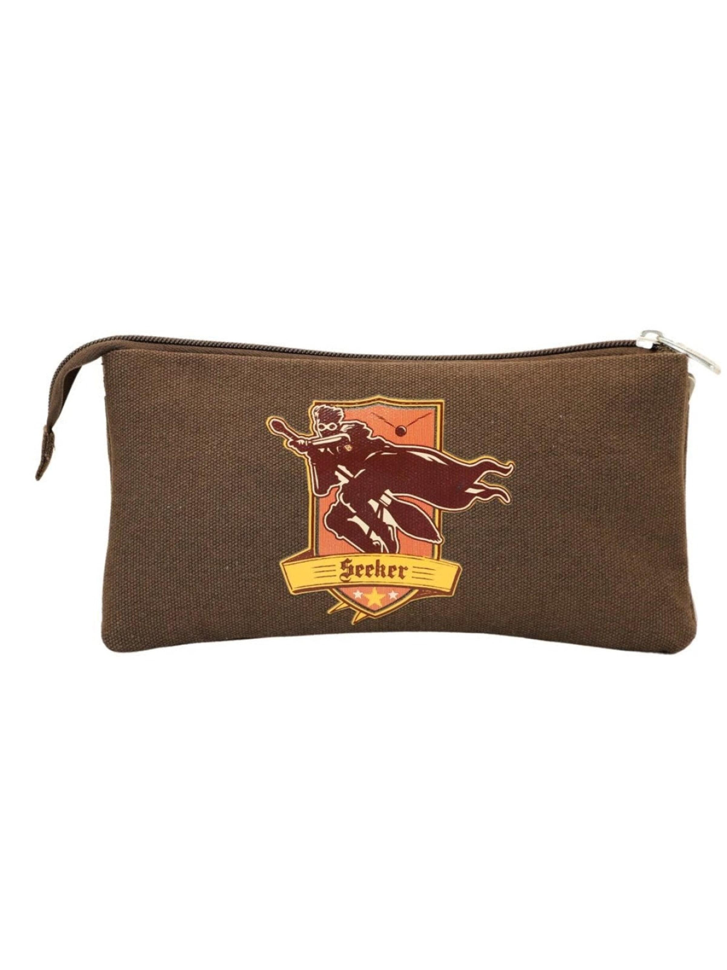 Harry Potter Beuteltasche 'Harry Potter Etui 3 Vakken Seeker'‌‌‌‌‌‌‌‌‌‌ in Braun: Vorderseite