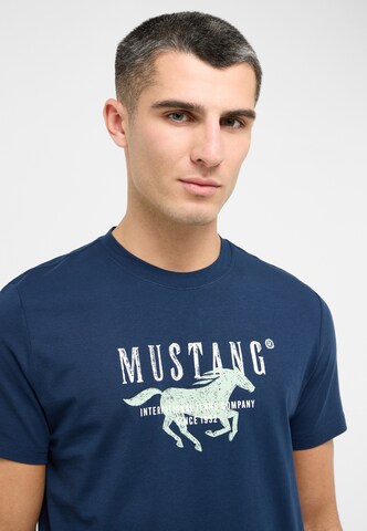 MUSTANG T-Shirt 'Austin' in Blau